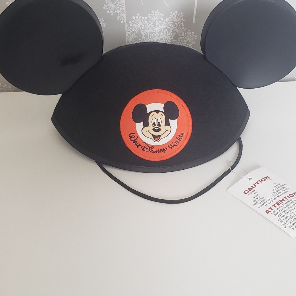 Black Classic Mickey Mouse Ears NEW